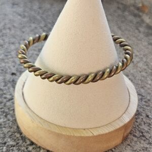 Twisted Gold-Tone Bracelet Cuff Women's Jewelry Neutral Boho Fall